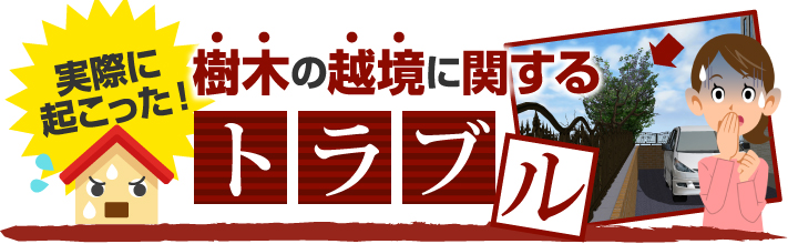 樹木の越境に関するトラブル