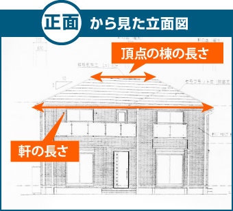 正面から見た立面図