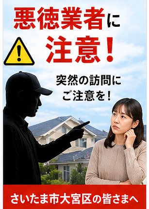 悪徳業者にご注意ください！