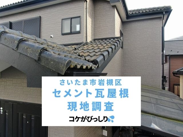 さいたま市岩槻区　【屋根塗装相談】セメント瓦の苔・カビを現地調査！放置が危険な理由とメンテナンスの目安