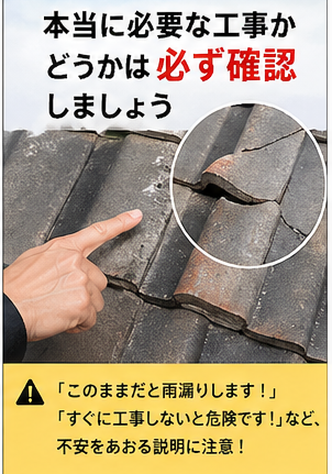 悪徳業者にご注意ください！