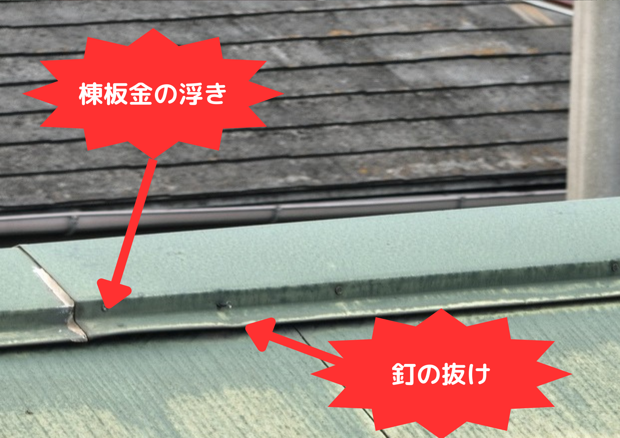 屋根の経年劣化