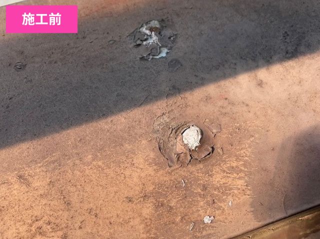 ベランダ笠木シーリング補修施工前