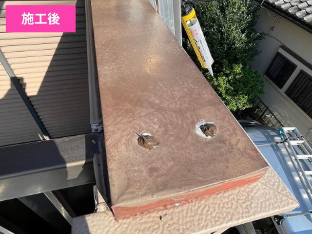 ベランダ笠木シーリング補修施工後
