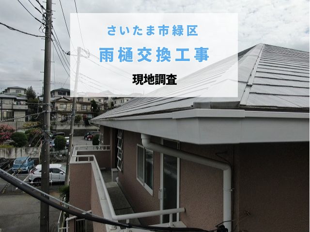 さいたま市緑区　雨樋の現地調査！築29年の劣化と歪みを放置すると雨漏りの原因に？