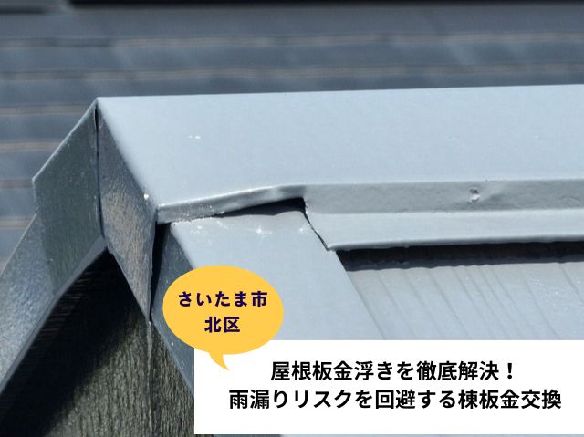 さいたま市北区棟板金交換工事現地調査