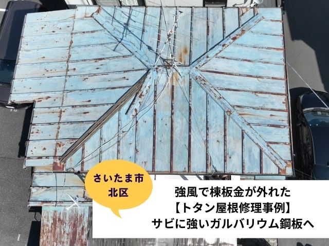 さいたま市北区棟板金交換施工事例