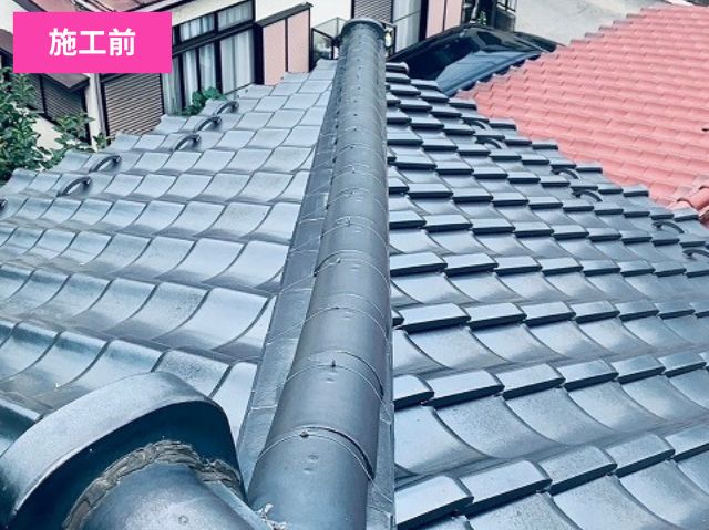 さいたま市北区棟瓦取り直し工事施工前