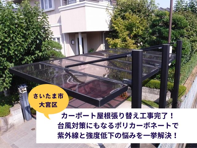 さいたま市大宮区カーポート屋根張り替えブログ (2)