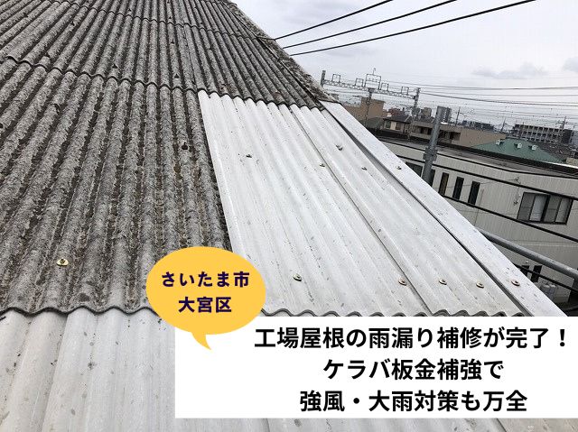 さいたま市大宮区工場波型スレート屋根修繕 (3)