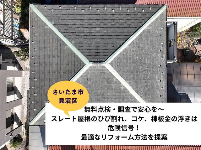 さいたま市見沼区スレート屋根現地調査