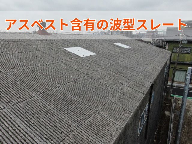 アスベスト含有の波型スレート (2)