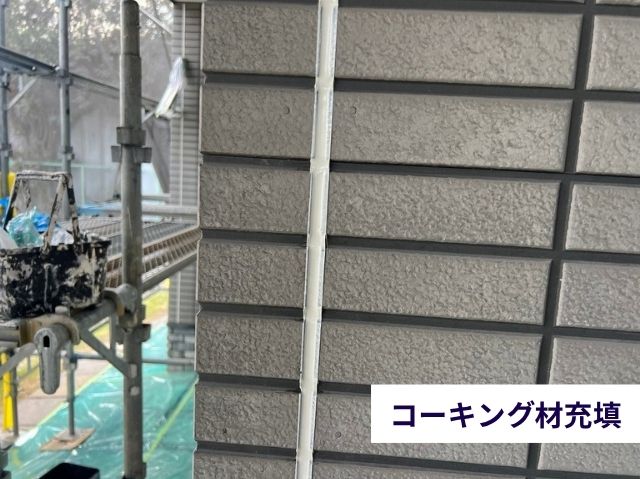 コーキング補修コーキング材充填 (2)