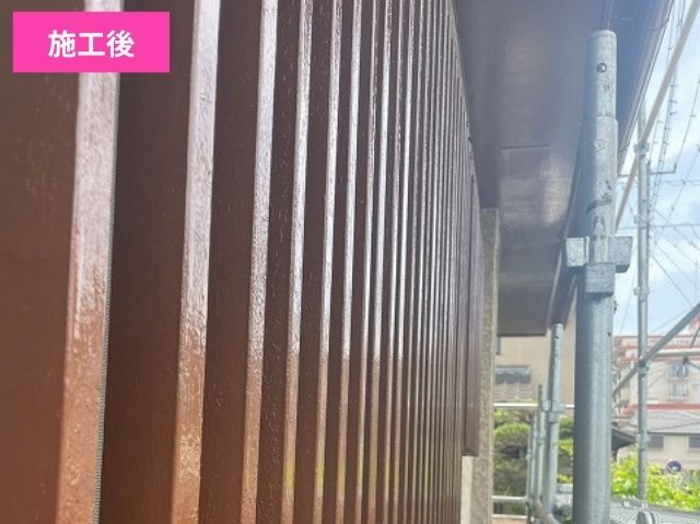 付帯部塗装施工後　窓格子