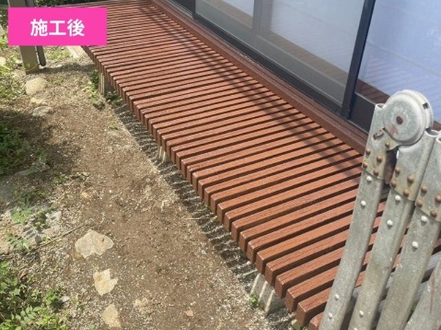 付帯部塗装施工後