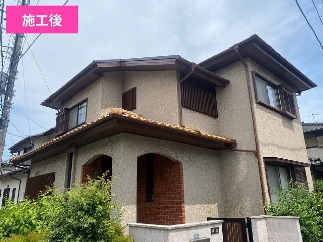 付帯部塗装施工後