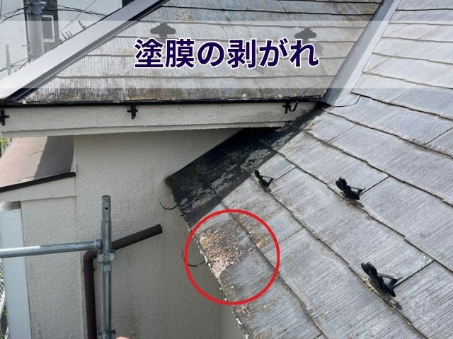 塗膜の剥がれ