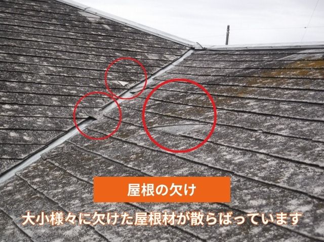 屋根の剥離