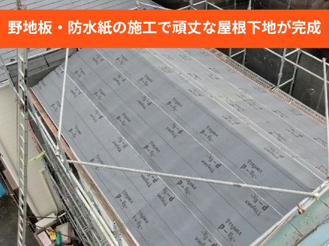 屋根下地完成