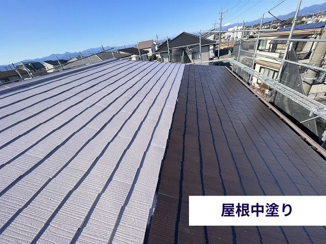 屋根中塗り