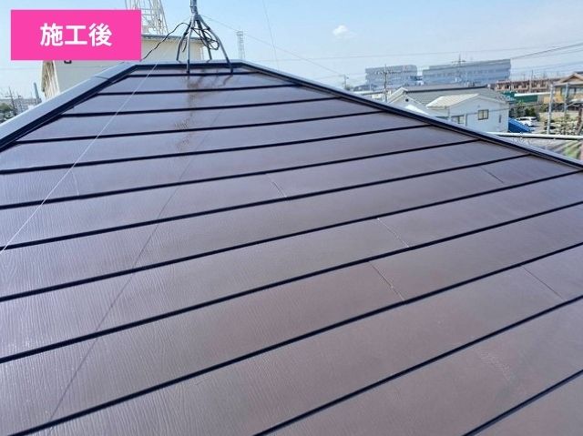 屋根塗装施工後