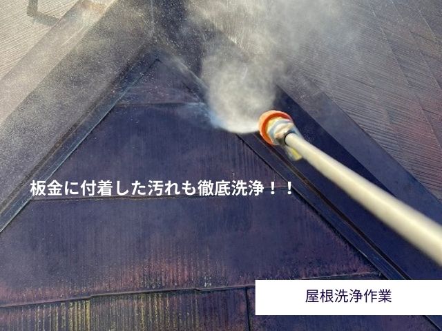 屋根洗浄作業 (3)