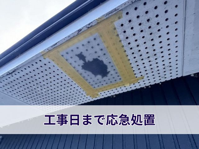 工事日まで応急処置