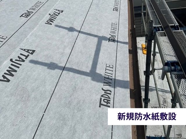 新規防水紙敷設