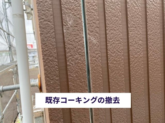 既存コーキングの撤去 (2)