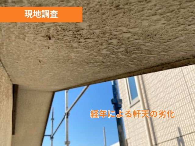 現地調査 ：軒天の劣化