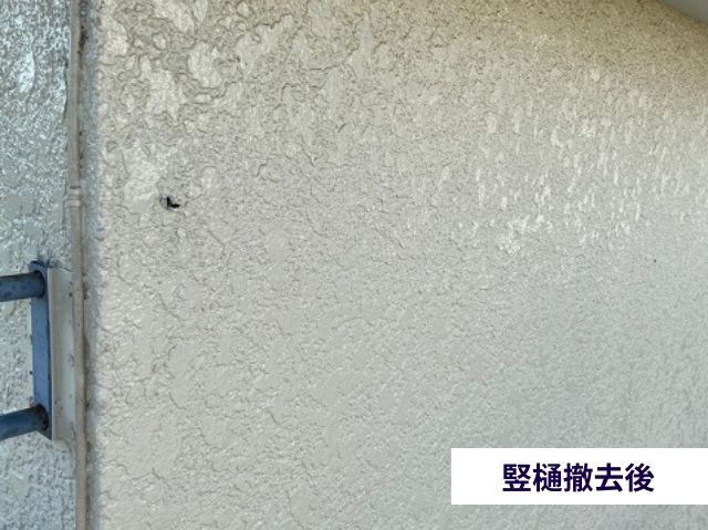 竪樋撤去後