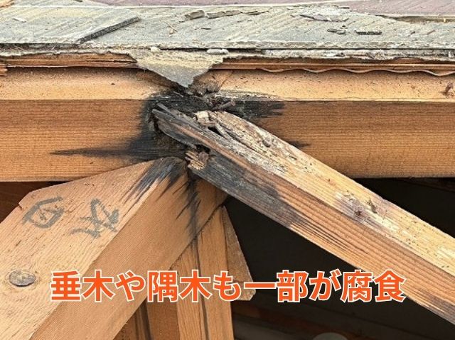 腐食した屋根下地