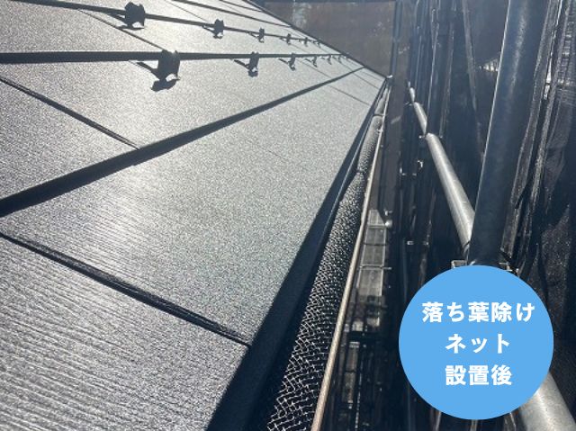 落ち葉除け ネット 設置後