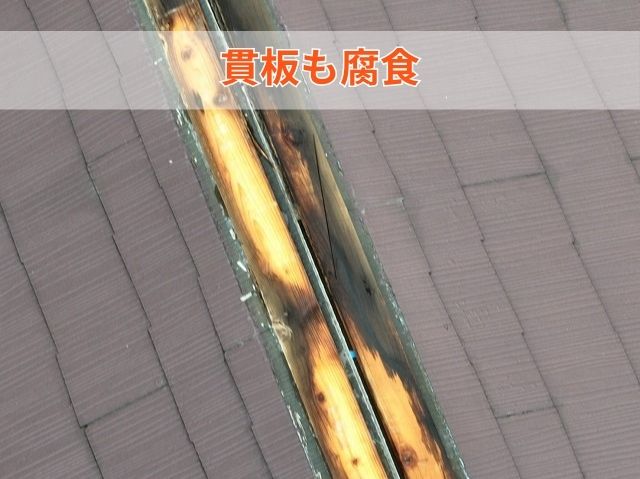 貫板も腐食 