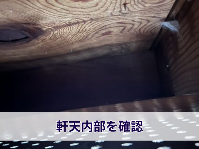 軒天内部を確認