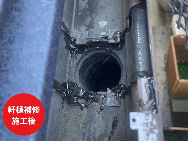 軒樋補修 施工後 (2)