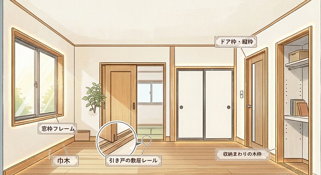 劣化しやすい木部