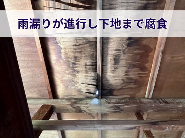 雨漏りが進行し下地まで腐食 (2)