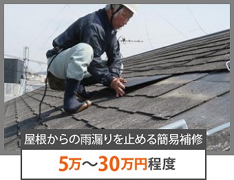 雨漏り簡易補修